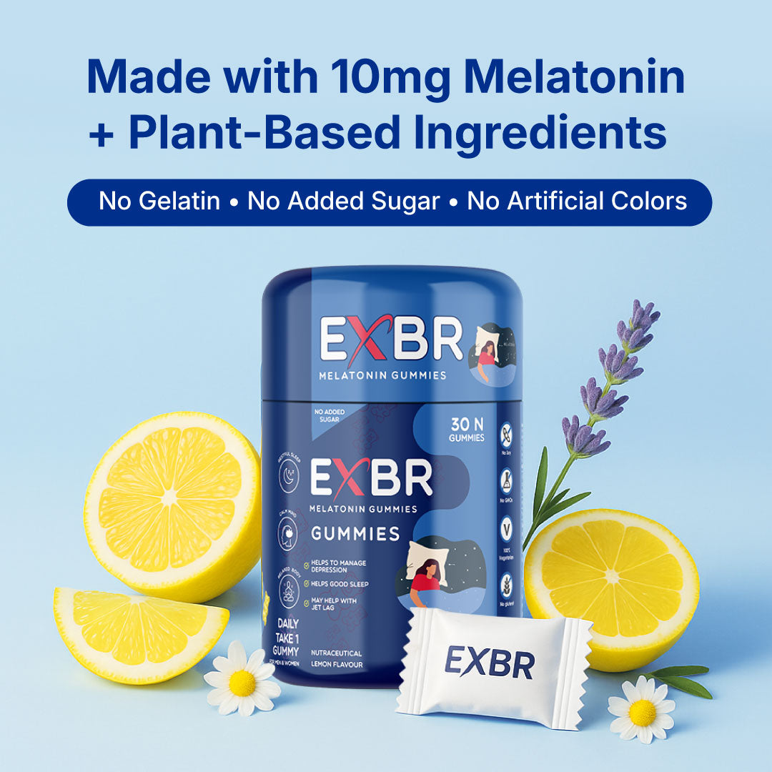 EXBR Melatonin Gummies – Natural Sleep Support (30 Gummies)