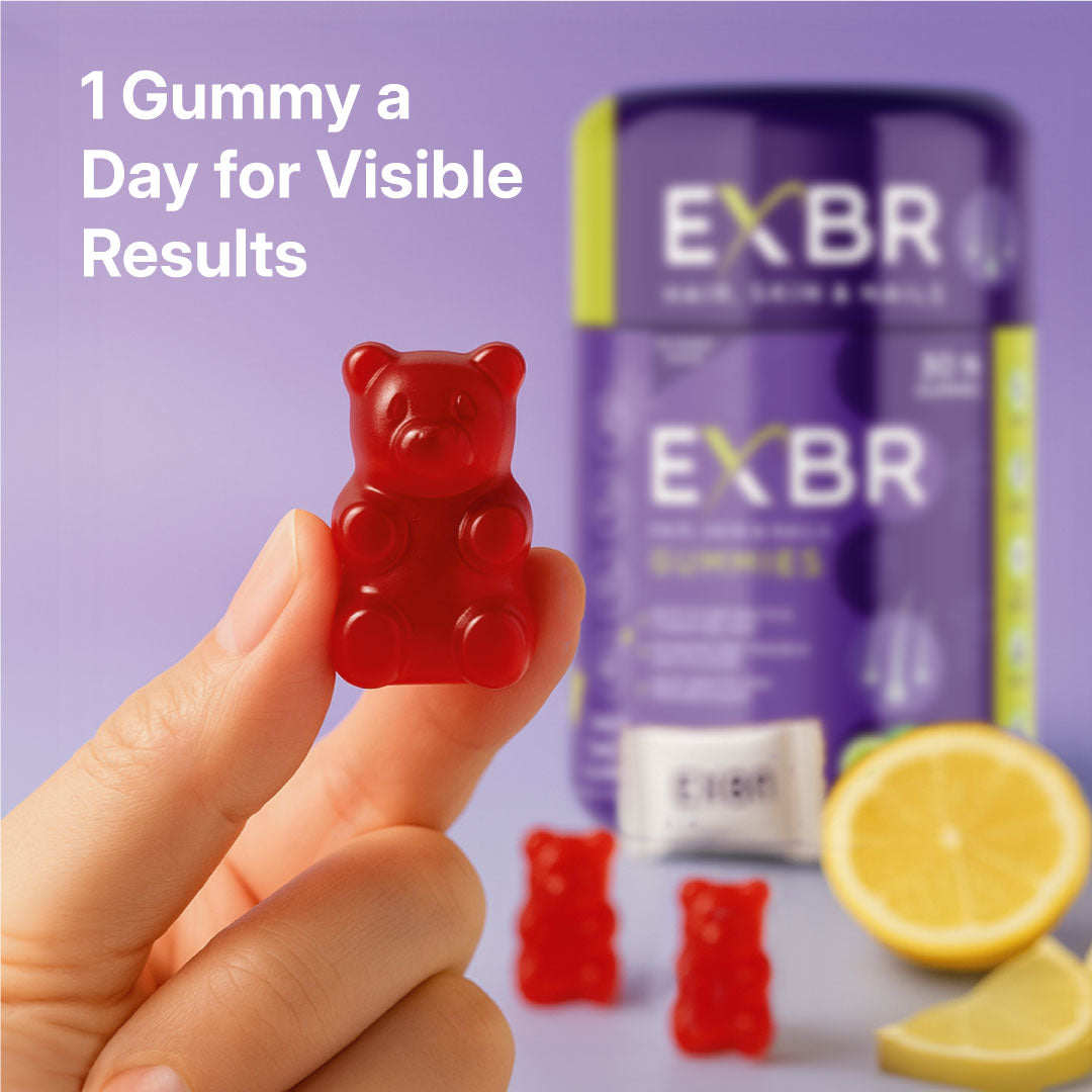 EXBR Hair, Skin & Nails Gummies – Beauty from Within (30 Gummies)